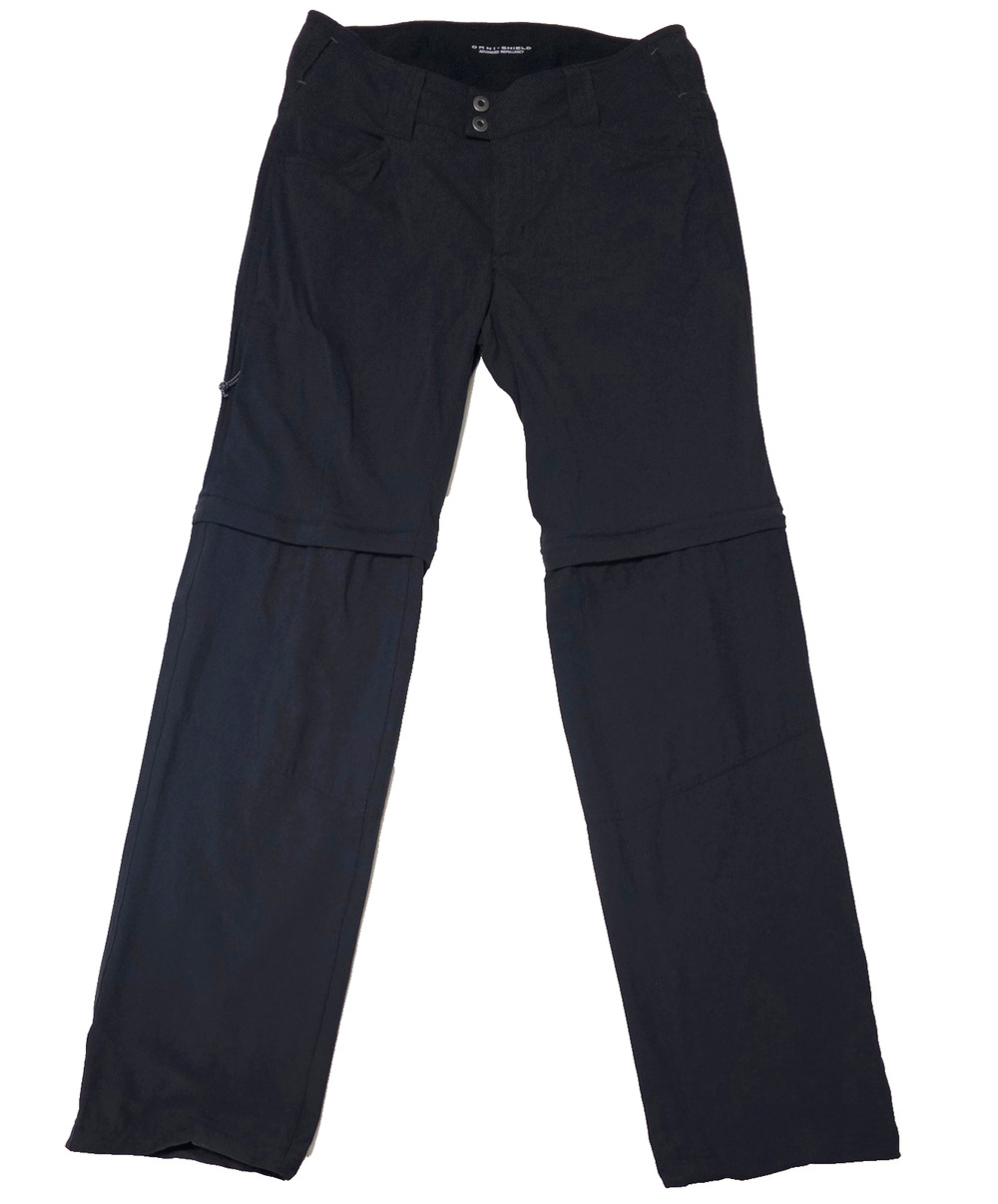 Columbia Women's Saturday Trail II Convertible Pants / Shorts Black Sz 8 Regular